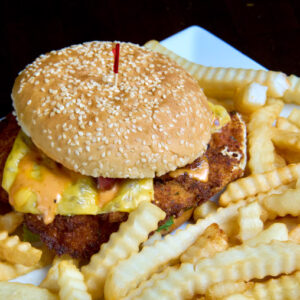 HAMBURGUESA DE POLLO APANADO